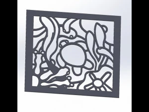 20 DXF File CNC g-code Industrial Laser Abstract POP Art Nr2 Router Nr2201 3D Model