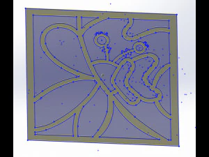 20 DXF File CNC g-code Industrial Laser Abstract POP Art Nr2 Router Nr2201 3D Model