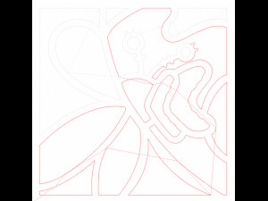 20 DXF File CNC g-code Industrial Laser Abstract POP Art Nr2 Router Nr2201 3D 模型