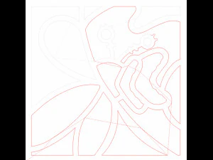 20 DXF File CNC g-code Industrial Laser Abstract POP Art Nr2 Router Nr2201 3D Model