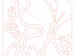 20 DXF File CNC g-code Industrial Laser Abstract POP Art Nr2 Router Nr2201 3D Model