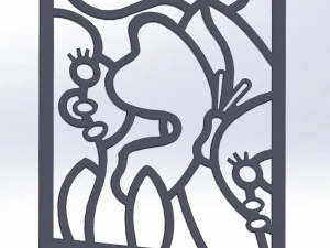 20 DXF File CNC g-code Industrial Laser Abstract POP Art Nr2 Router Nr2201 3D Model