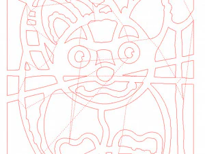 20 DXF File CNC g-code Industrial Laser Abstract POP Art Nr2 Router Nr2201 3D Model