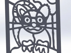 20 DXF File CNC g-code Industrial Laser Abstract POP Art Nr2 Router Nr2201 3D Model