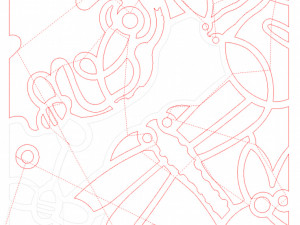 20 DXF File CNC g-code Industrial Laser Abstract POP Art Nr2 Router Nr2201 3D 模型