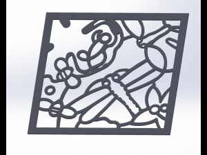 20 DXF File CNC g-code Industrial Laser Abstract POP Art Nr2 Router Nr2201 3D 模型