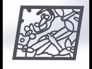 20 DXF File CNC g-code Industrial Laser Abstract POP Art Nr2 Router Nr2201 3D Model