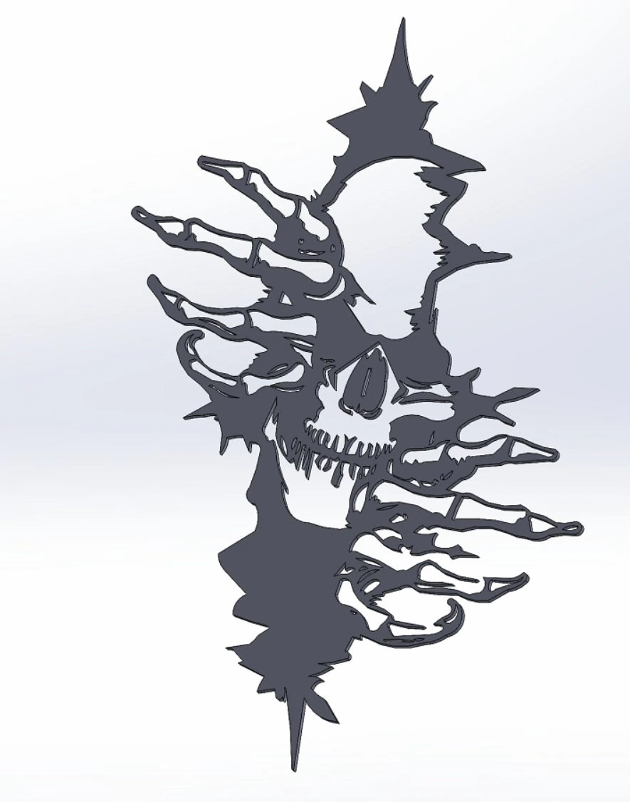 10 DXF File CNC g-code Industrial Laser Router Monster Claws in the Wall Nr2202 3D Model .c4d .max .obj .3ds .fbx .stl .blend 