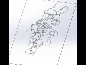 10 DXF File CNC g-code Industrial Laser Router Monster Claws in the Wall Nr2202 Modèle 3D
