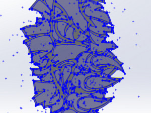 10 DXF File CNC g-code Industrial Laser Router Monster Claws in the Wall Nr2202 Modèle 3D