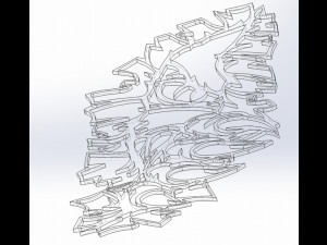 10 DXF File CNC g-code Industrial Laser Router Monster Claws in the Wall Nr2202 Modèle 3D