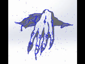 10 DXF File CNC g-code Industrial Laser Router Monster Claws in the Wall Nr2202 3D Model