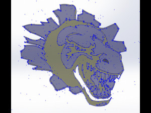 10 DXF File CNC g-code Industrial Laser Router Monster Claws in the Wall Nr2202 Modèle 3D