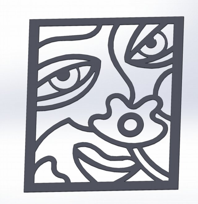 20 DXF File CNC g-code Industrial Laser Abstract POP Art Nr3 Router Nr2203 3D Model .c4d .max .obj .3ds .fbx .stl .blend 