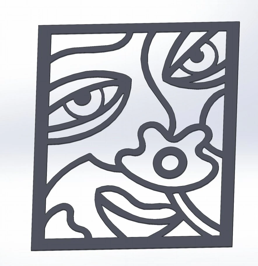20 DXF File CNC g-code Industrial Laser Abstract POP Art Nr3 Router Nr2203 3D Model .c4d .max .obj .3ds .fbx .stl .blend 