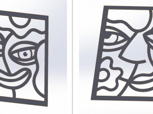 20 DXF File CNC g-code Industrial Laser Abstract POP Art Nr3 Router Nr2203 3D Model