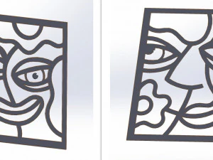 20 DXF File CNC g-code Industrial Laser Abstract POP Art Nr3 Router Nr2203 3D Model