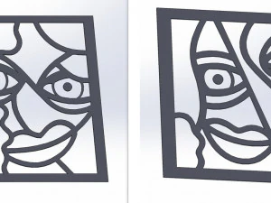 20 DXF File CNC g-code Industrial Laser Abstract POP Art Nr3 Router Nr2203 3D Model