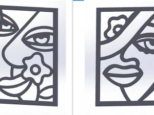 20 DXF File CNC g-code Industrial Laser Abstract POP Art Nr3 Router Nr2203 3D Model