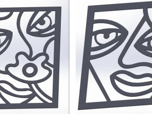 20 DXF File CNC g-code Industrial Laser Abstract POP Art Nr3 Router Nr2203 3D Model