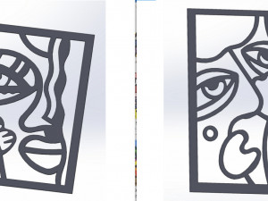 20 DXF File CNC g-code Industrial Laser Abstract POP Art Nr3 Router Nr2203 3D Model