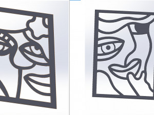 20 DXF File CNC g-code Industrial Laser Abstract POP Art Nr3 Router Nr2203 3D Model