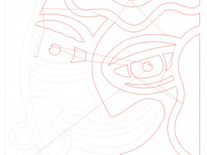 20 DXF File CNC g-code Industrial Laser Abstract POP Art Nr3 Router Nr2203 3D Model