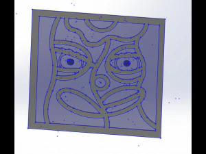 20 DXF File CNC g-code Industrial Laser Abstract POP Art Nr3 Router Nr2203 3D Model