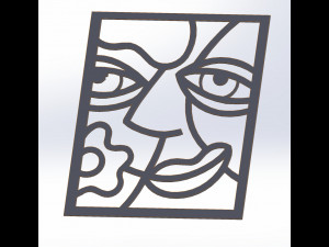 20 DXF File CNC g-code Industrial Laser Abstract POP Art Nr3 Router Nr2203 3D Model