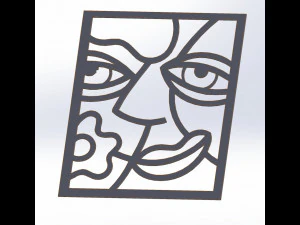 20 DXF File CNC g-code Industrial Laser Abstract POP Art Nr3 Router Nr2203 3D Model