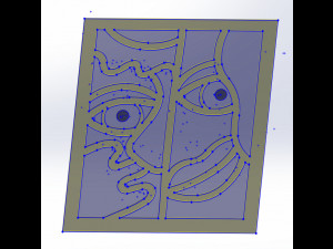 20 DXF File CNC g-code Industrial Laser Abstract POP Art Nr3 Router Nr2203 3D Model