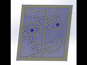 20 DXF File CNC g-code Industrial Laser Abstract POP Art Nr3 Router Nr2203 3D Model