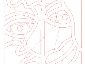 20 DXF File CNC g-code Industrial Laser Abstract POP Art Nr3 Router Nr2203 3D Model