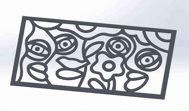 10 DXF File CNC g-code Industrial Laser Abstract POP Art Nr4 Router Nr2204 3D Model .c4d .max .obj .3ds .fbx .stl .blend 