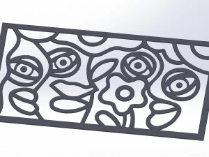 10 DXF ファイル CNC G コード産業用レーザー抽象ポップアート Nr4 ルーター Nr2204 3Dモデル