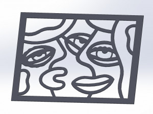 10 DXF File CNC g-code Industrial Laser Abstract POP Art Nr4 Router Nr2204 3D Model