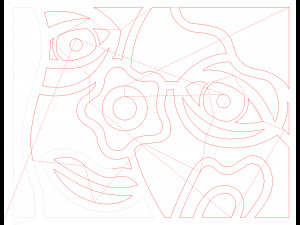 10 DXF File CNC g-code Industrial Laser Abstract POP Art Nr4 Router Nr2204 3D Model
