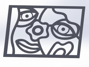 10 DXF File CNC g-code Industrial Laser Abstract POP Art Nr4 Router Nr2204 3D Model