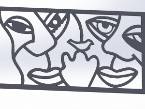 10 DXF File CNC g-code Industrial Laser Abstract POP Art Nr4 Router Nr2204 3D Model
