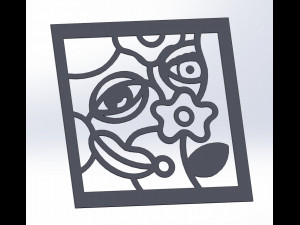 10 DXF File CNC g-code Industrial Laser Abstract POP Art Nr4 Router Nr2204 3D Model