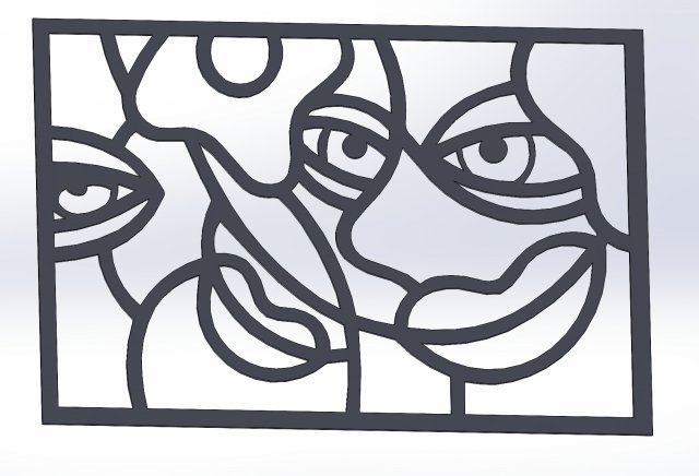 10 DXF File CNC g-code Industrial Laser Abstract POP Art Nr5 Router Nr2205 Modelo 3D .c4d .max .obj .3ds .fbx .stl .blend 