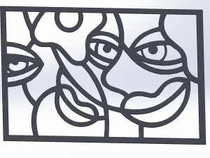 10 DXF File CNC g-code Industrial Laser Abstract POP Art Nr5 Router Nr2205 Model 3D