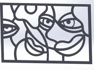 10 DXF ファイル CNC G コード産業用レーザー抽象ポップアート Nr5 ルーター Nr2205 3Dモデル