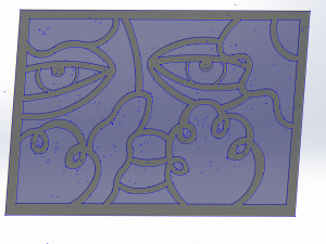 10 DXF File CNC g-code Industrial Laser Abstract POP Art Nr5 Router Nr2205 Modelo 3D