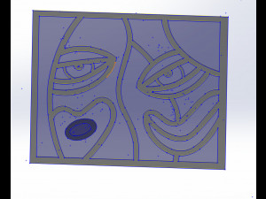 10 DXF File CNC g-code Industrial Laser Abstract POP Art Nr5 Router Nr2205 Modelo 3D