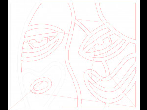 10 DXF File CNC g-code Industrial Laser Abstract POP Art Nr5 Router Nr2205 Modelo 3D