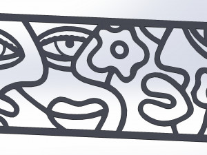 10 DXF File CNC g-code Industrial Laser Abstract POP Art Nr5 Router Nr2205 Modelo 3D