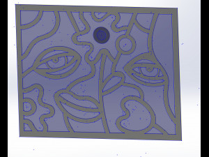 10 DXF File CNC g-code Industrial Laser Abstract POP Art Nr5 Router Nr2205 Modelo 3D