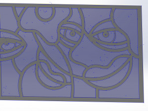 10 DXF File CNC g-code Industrial Laser Abstract POP Art Nr5 Router Nr2205 Modelo 3D