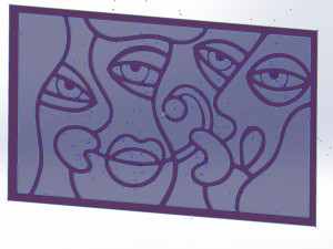 10 DXF File CNC g-code Industrial Laser Abstract POP Art Nr5 Router Nr2205 Modelo 3D